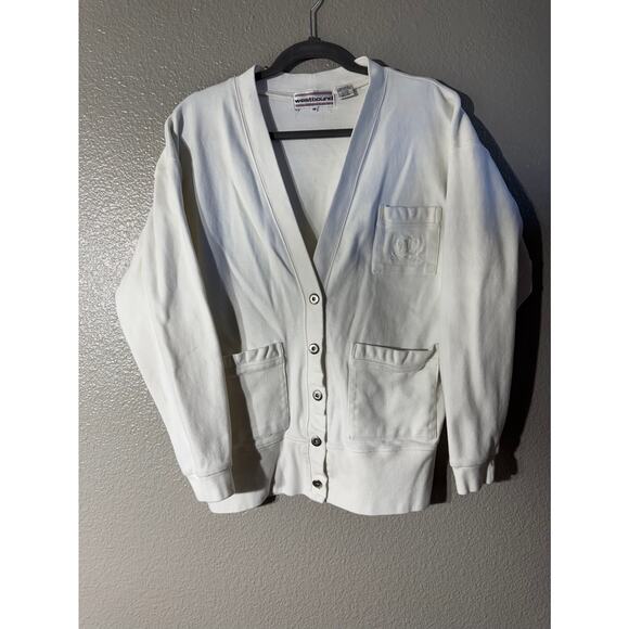 Vintage Westbound White‎ Cardigan - Size M - Picture 1 of 4